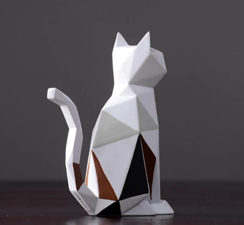 Statue chat origami 19 cm