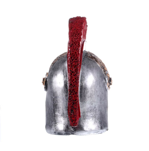 Statue crâne tête de mort avec casque spartiate 18 cm