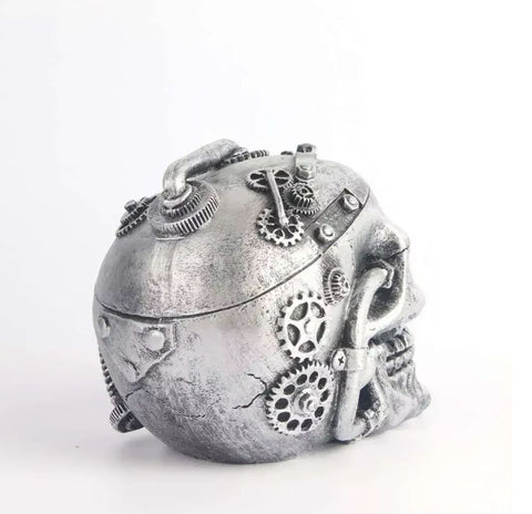 Statue crâne tête de mort steampunk 11 cm
