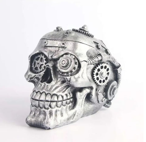 Statue crâne tête de mort steampunk 11 cm