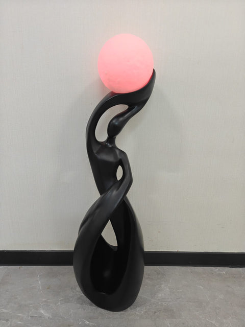 Statue Nordique Abstraite Noir 82 cm