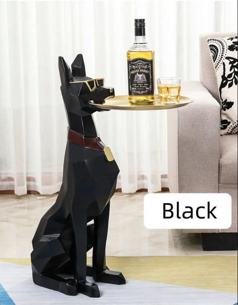 Statue Dobermann table appoint 92 cm