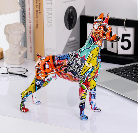 Statue Dobermann popart 22 cm