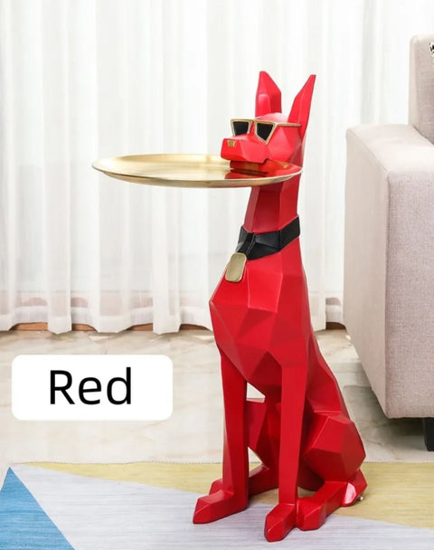 Statue Dobermann table appoint 92 cm