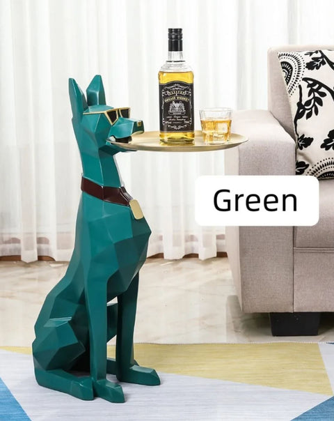 Statue Dobermann table appoint 92 cm