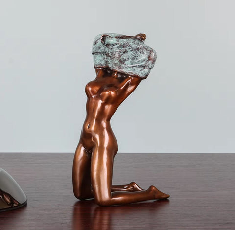 Statue en bronze femme nue 17 cm