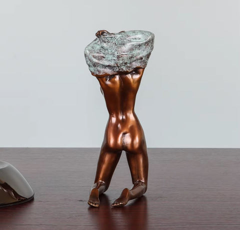 Statue en bronze femme nue 17 cm