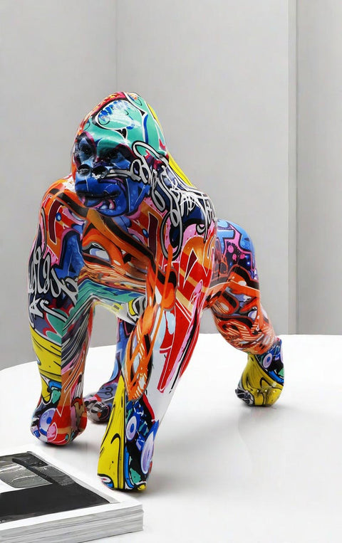 Statue gorille resine eighties 26 cm