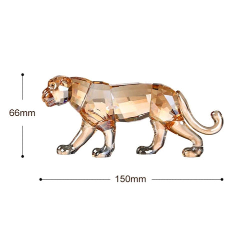 Statuette Leopard cristal champagne 6 cm