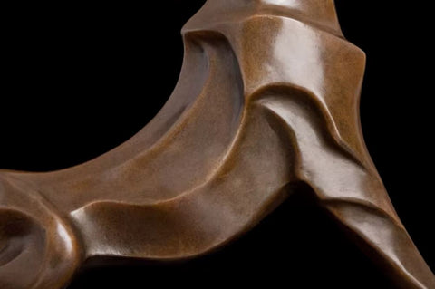 Statue léopard assis en bronze 24 cm