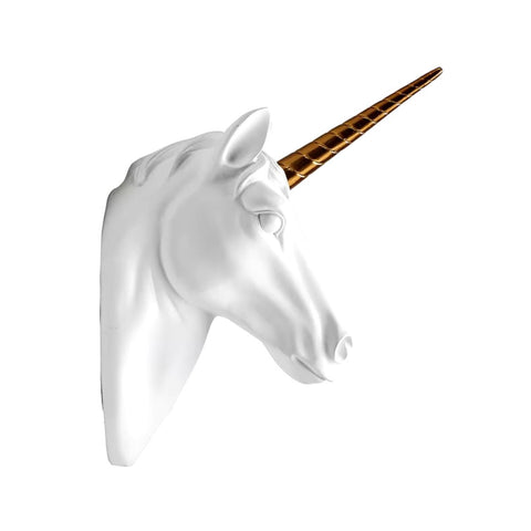 Statue murale tête de licorne 33 cm