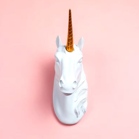 Statue murale tête de licorne 33 cm