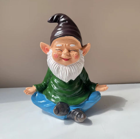 Statue nain de jardin méditation 15 cm