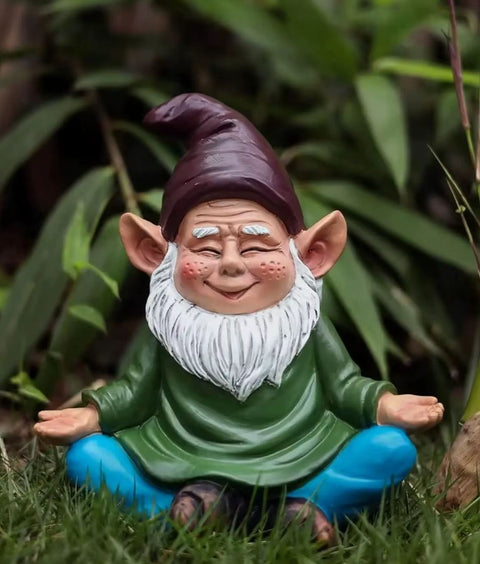 Statue nain de jardin méditation 15 cm