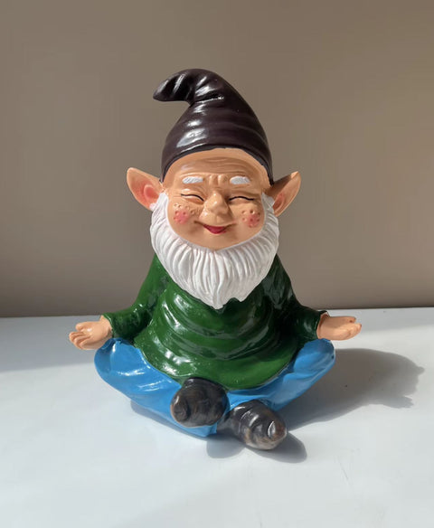 Statue nain de jardin méditation 15 cm