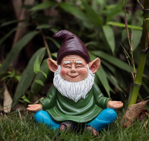 Statue nain de jardin méditation 15 cm