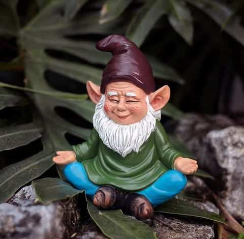 Statue nain de jardin méditation 15 cm