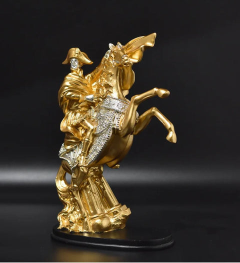Statue Napoléon à cheval doré 28 cm