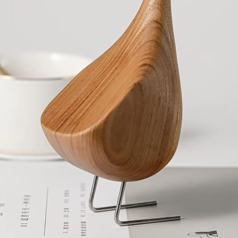 Statue Oie en bois style nordique 20 cm