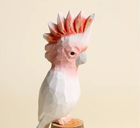 Oiseau perroquet en bois 12 cm