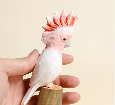 Oiseau perroquet en bois 12 cm