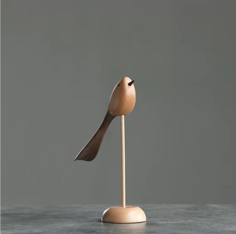 Oiseau bois design nordique 24 cm