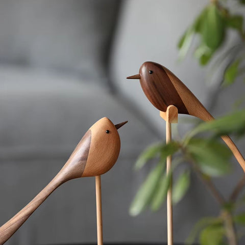 Oiseau bois design nordique 31 cm