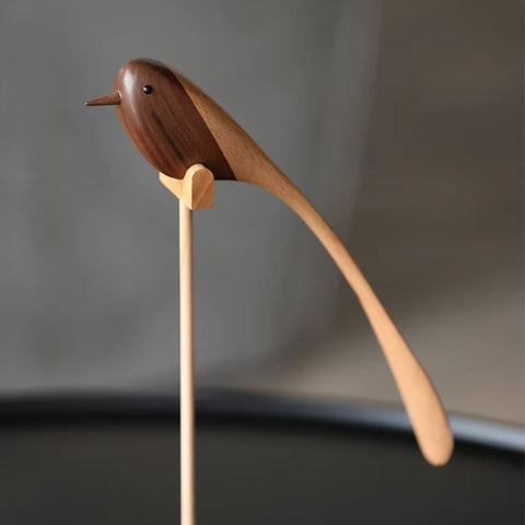 Oiseau bois design nordique 31 cm