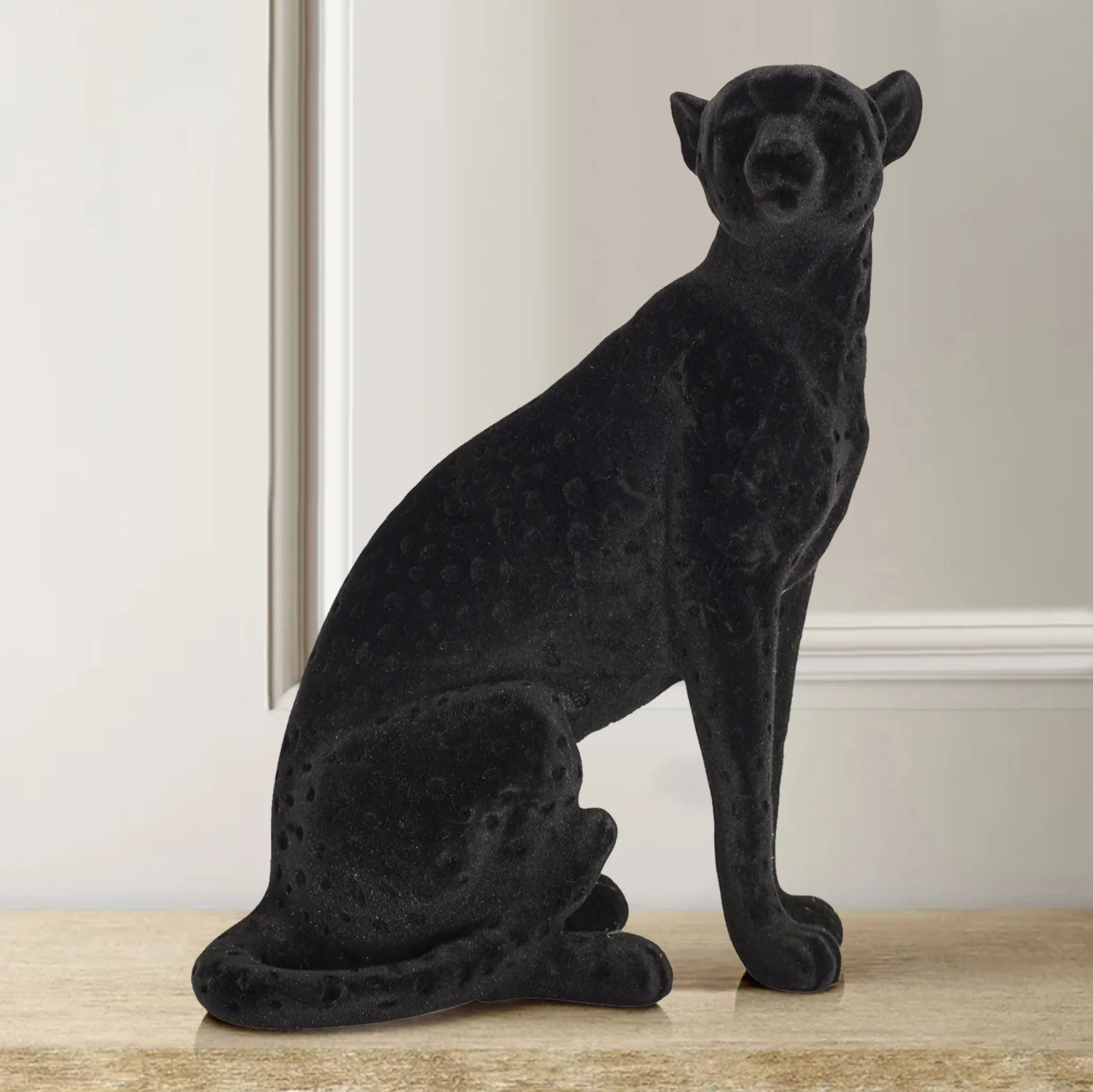 Tête De Panthère Décorative – Résine Dorée – Style Antique – Marque AMADEUS – Neuf En Boîte