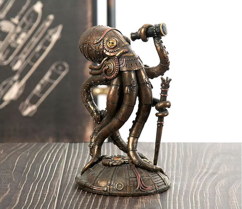 Statue pieuvre steampunk 18 cm