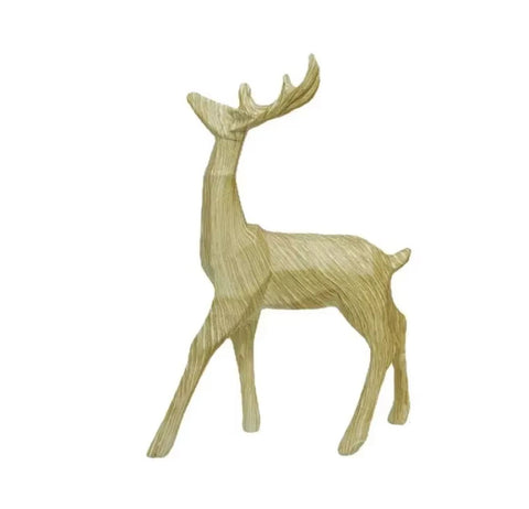 Statue Renne Origami en bois 24 cm