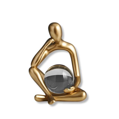 sculpture penseur sphère