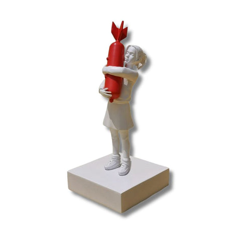 statue bomb love banksy