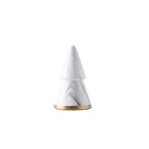 Statue sapin blanc et doré nordique 13 cm