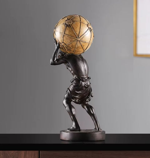 Statue Atlas portant le monde 42 cm