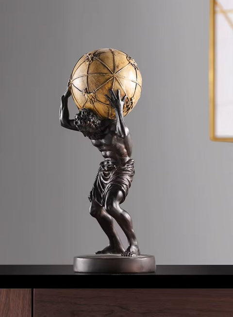 Statue Atlas portant le monde 42 cm