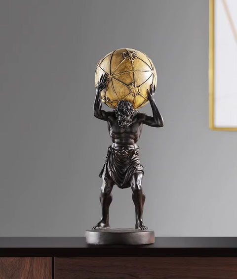 Statue Atlas portant le monde 42 cm