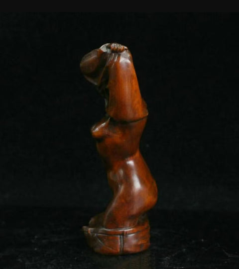 Statue en bois femme nue 9 cm