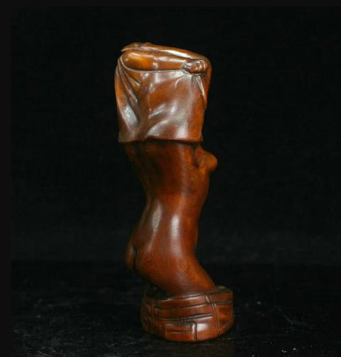 Statue en bois femme nue 9 cm
