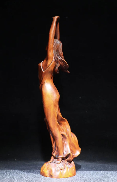 Statue femme en bois 23 cm