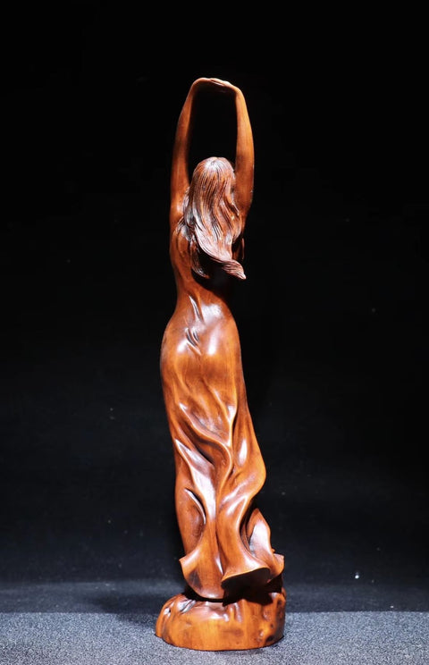 Statue femme en bois 23 cm