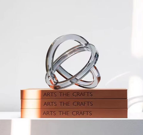 Statue design geométrique en verre 16 cm