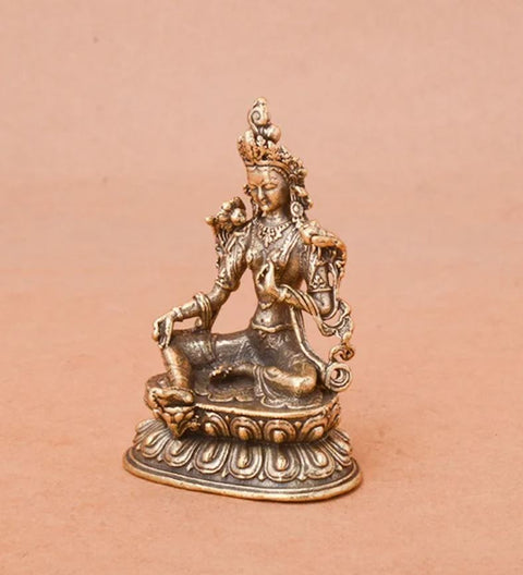 Statuette bouddhise Tara en laiton 5 cm