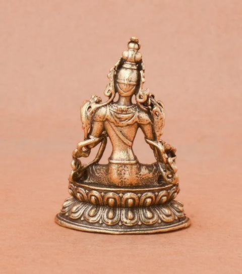 Statuette bouddhise Tara en laiton 5 cm