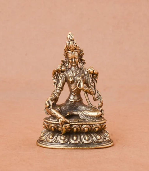 Statuette bouddhise Tara en laiton 5 cm