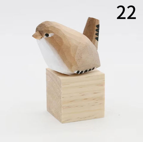 Statuette oiseau en bois 4 cm