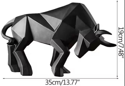 Statue Taureau Origami 19 cm