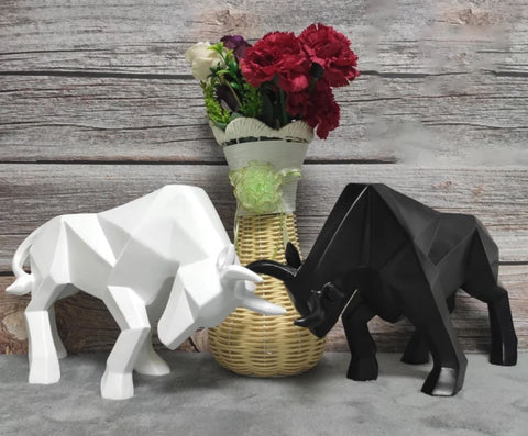 Statue Taureau Origami 19 cm