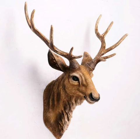 Statue murale tête de cerf 45 cm
