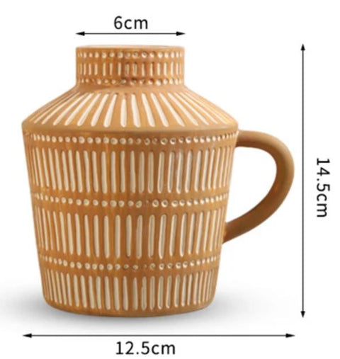 Vase céramique antique grec terracotta 14 cm